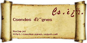 Csendes Ágnes névjegykártya